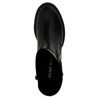 Stuart Weitzman Black Calfskin Ankle Boots