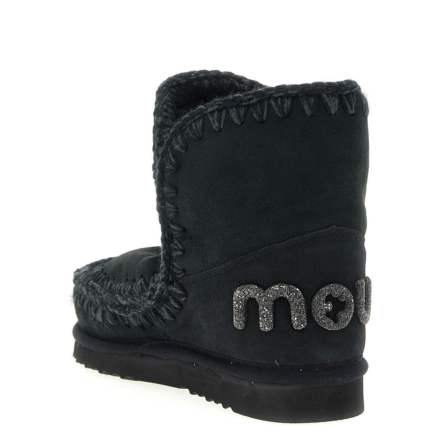 Mou Black Lambskin Ankle Boots