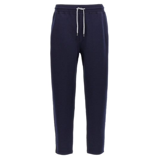 Brunello Cucinelli Blue Cotton Joggers (Workout Pants)
