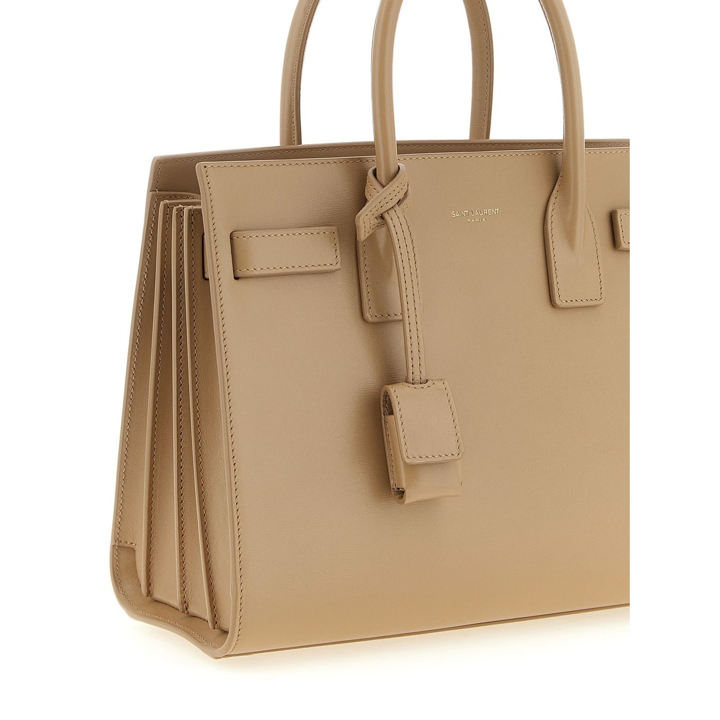 Saint Laurent Beige Calfskin Handbag