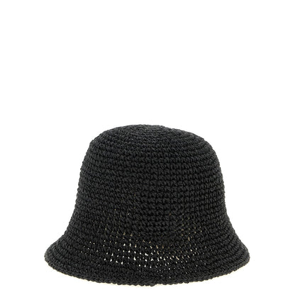 Maison Michel Black Papier Bucket Hat