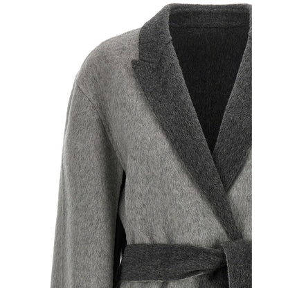Alberta Ferretti Gray Wool Cardigan