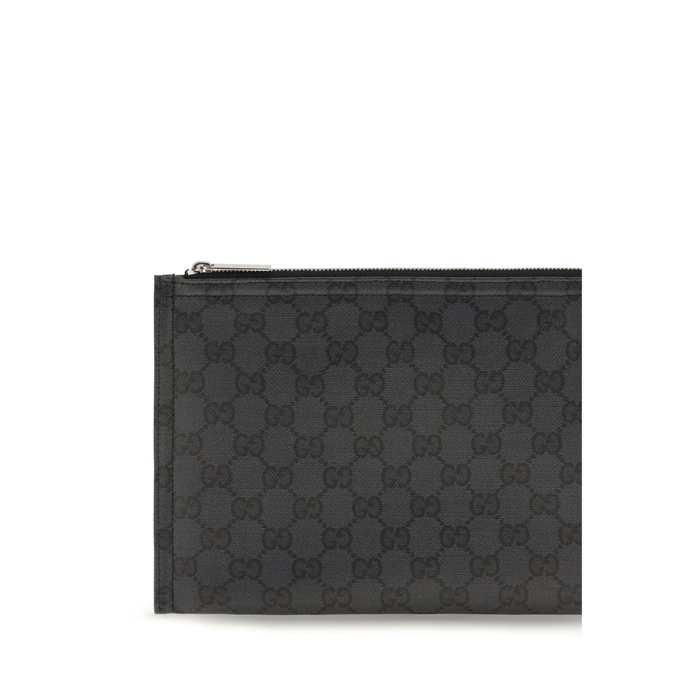 Gucci Black Fabric Clutch Bag