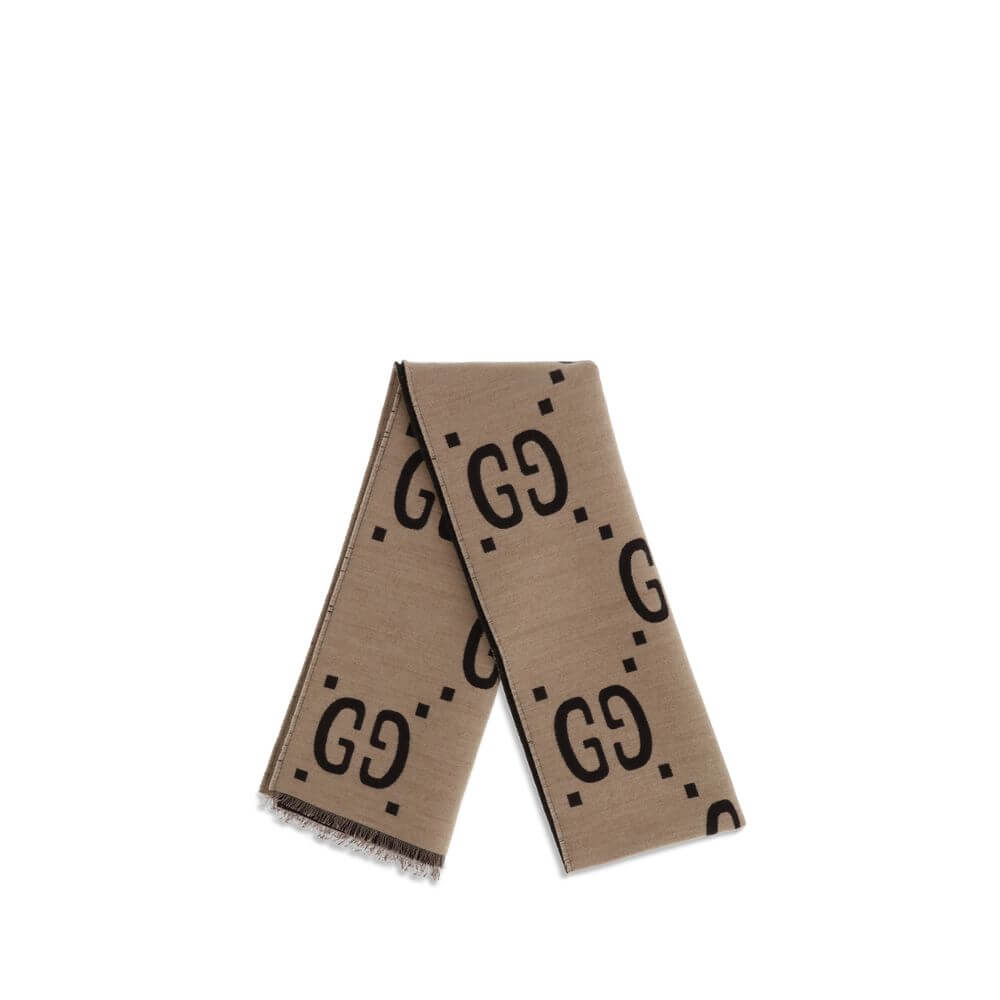 Gucci Brown Silk Scarf