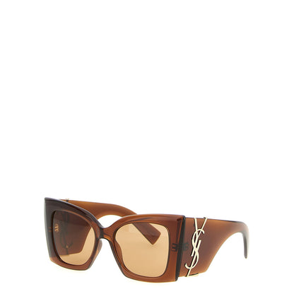Saint Laurent Brown Acetate Sunglasses