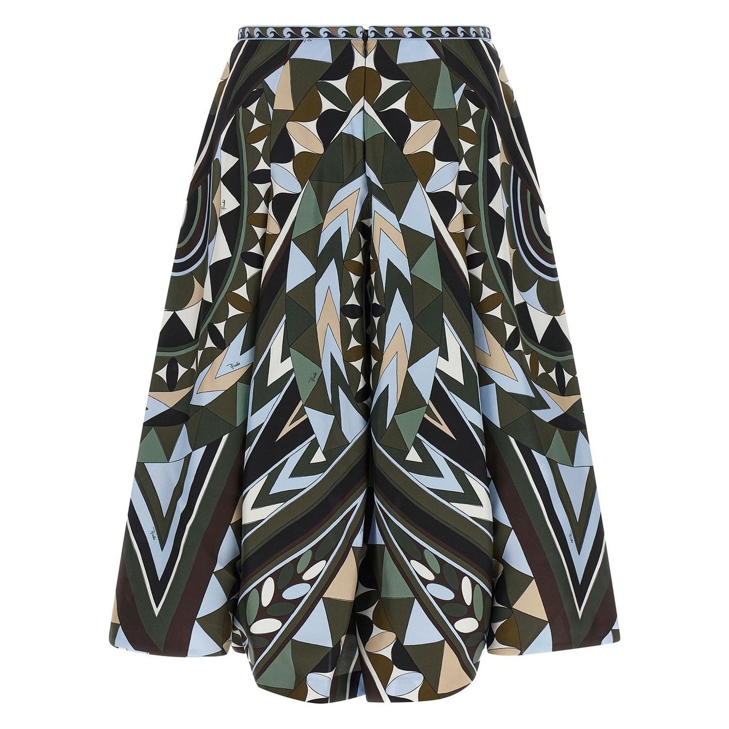 Emilio Pucci Multicolor Silk Midi Skirt
