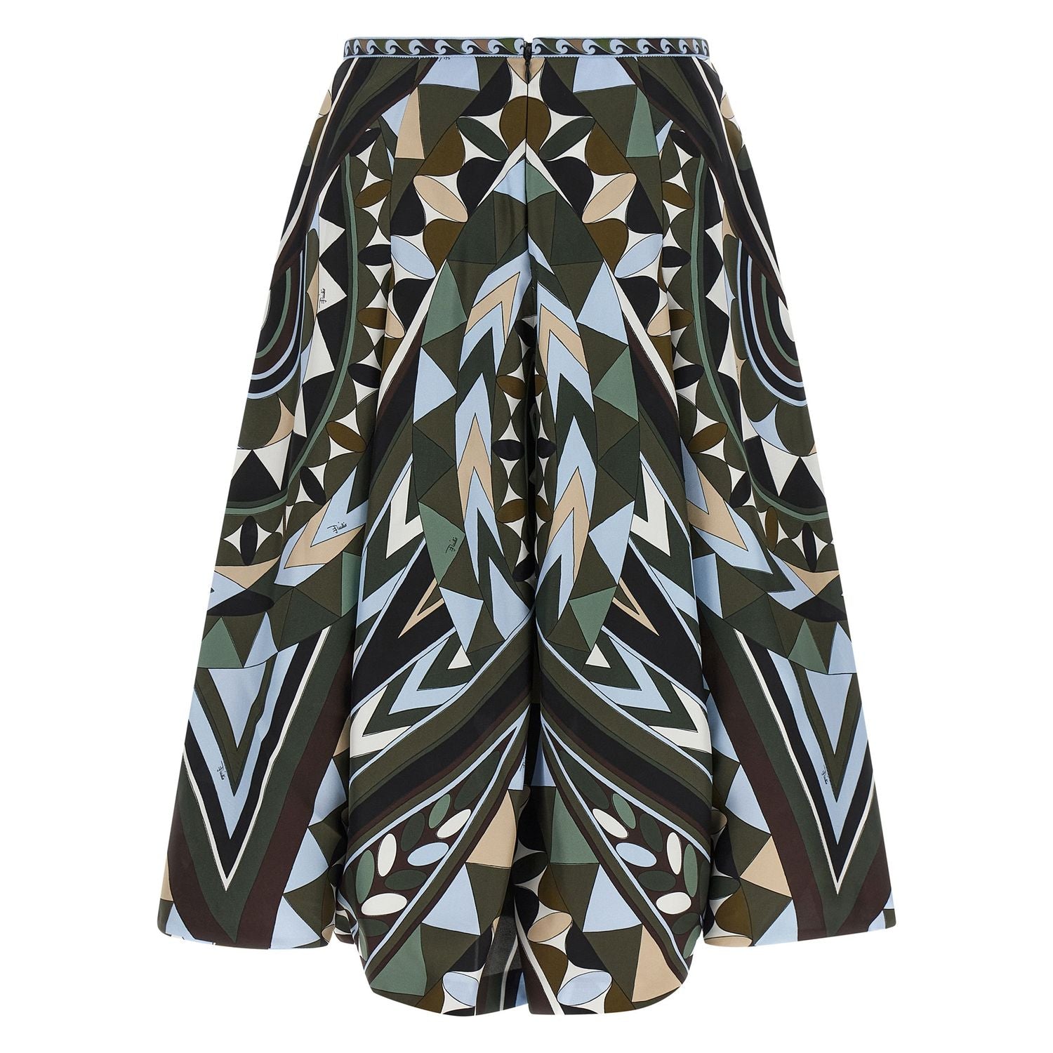 Emilio Pucci Multicolor Silk Midi Skirt