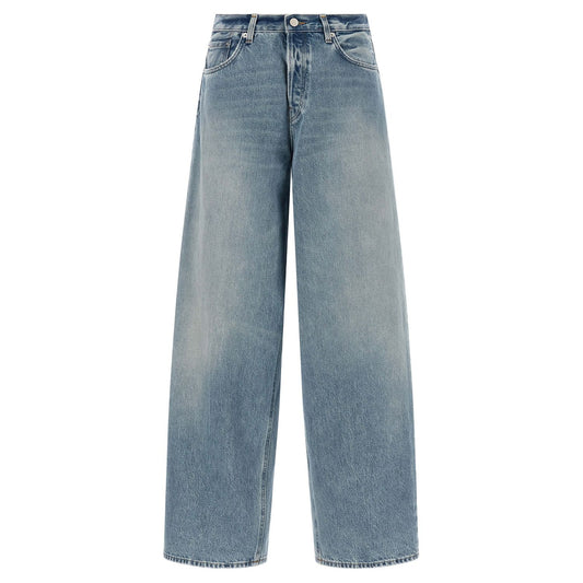 Haikure Blue Cotton Relaxed Fit Jeans