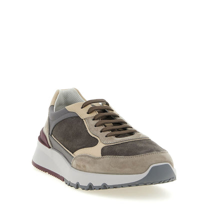 Brunello Cucinelli Multicolor Calfskin Athletic Sneakers