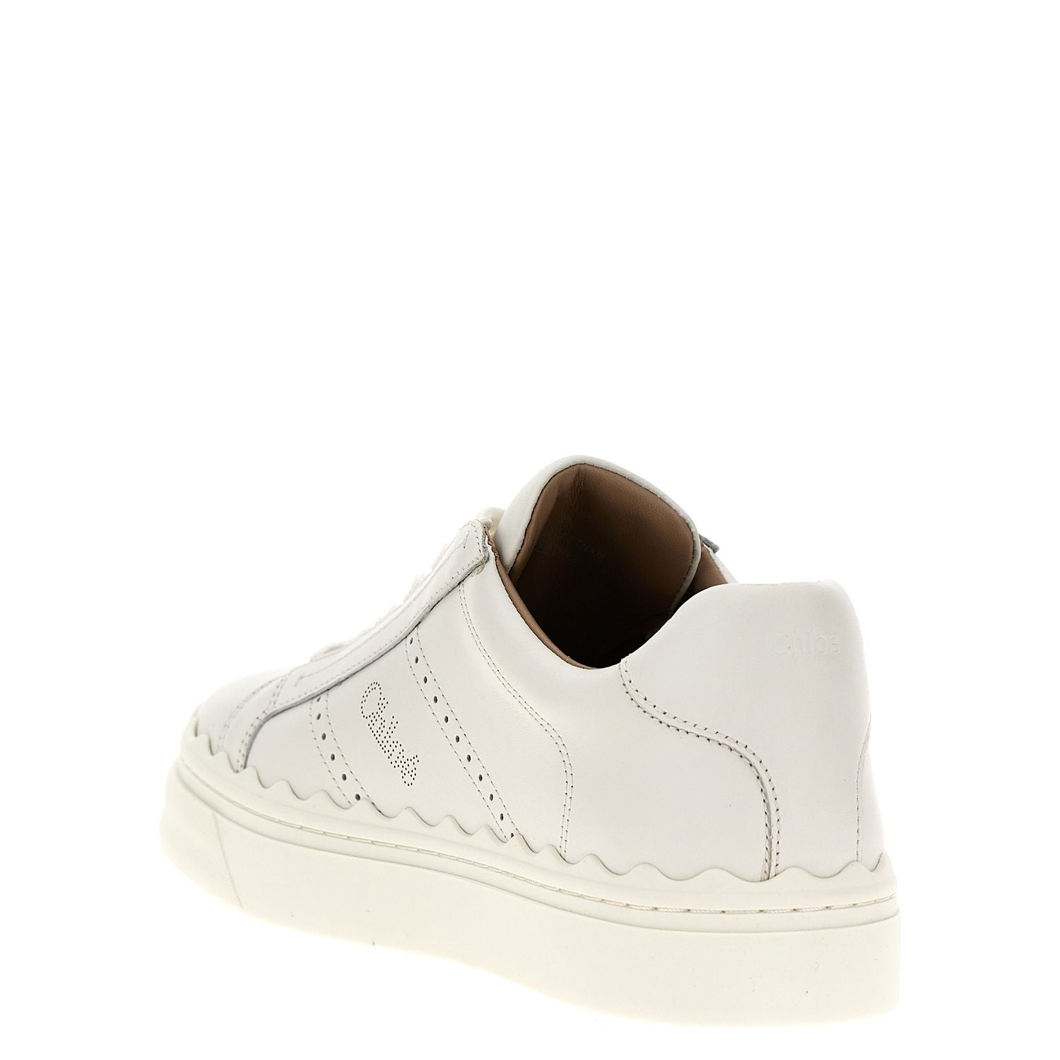 Chloé White Leather Low Top Sneakers