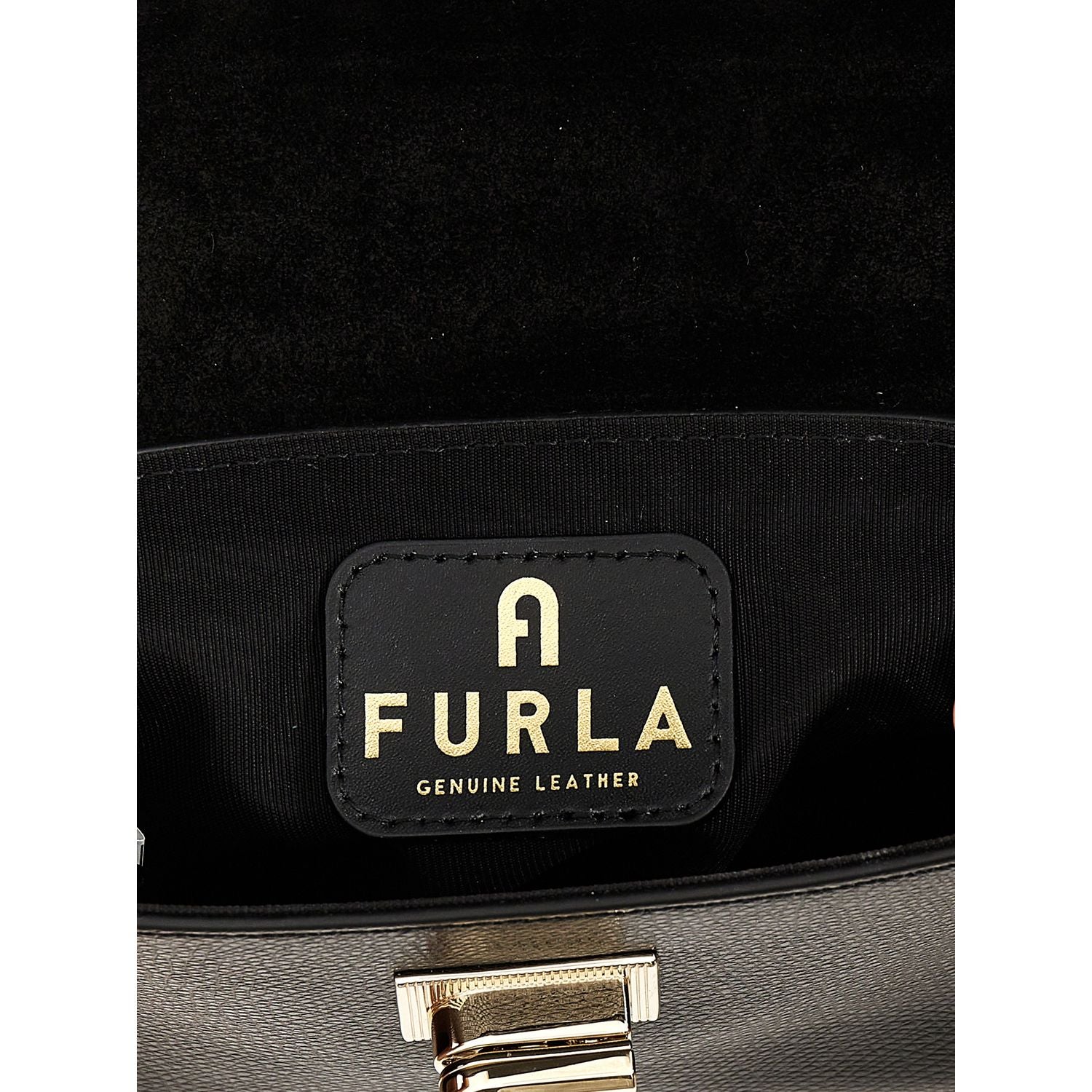 Furla Black Leather Crossbody Bag