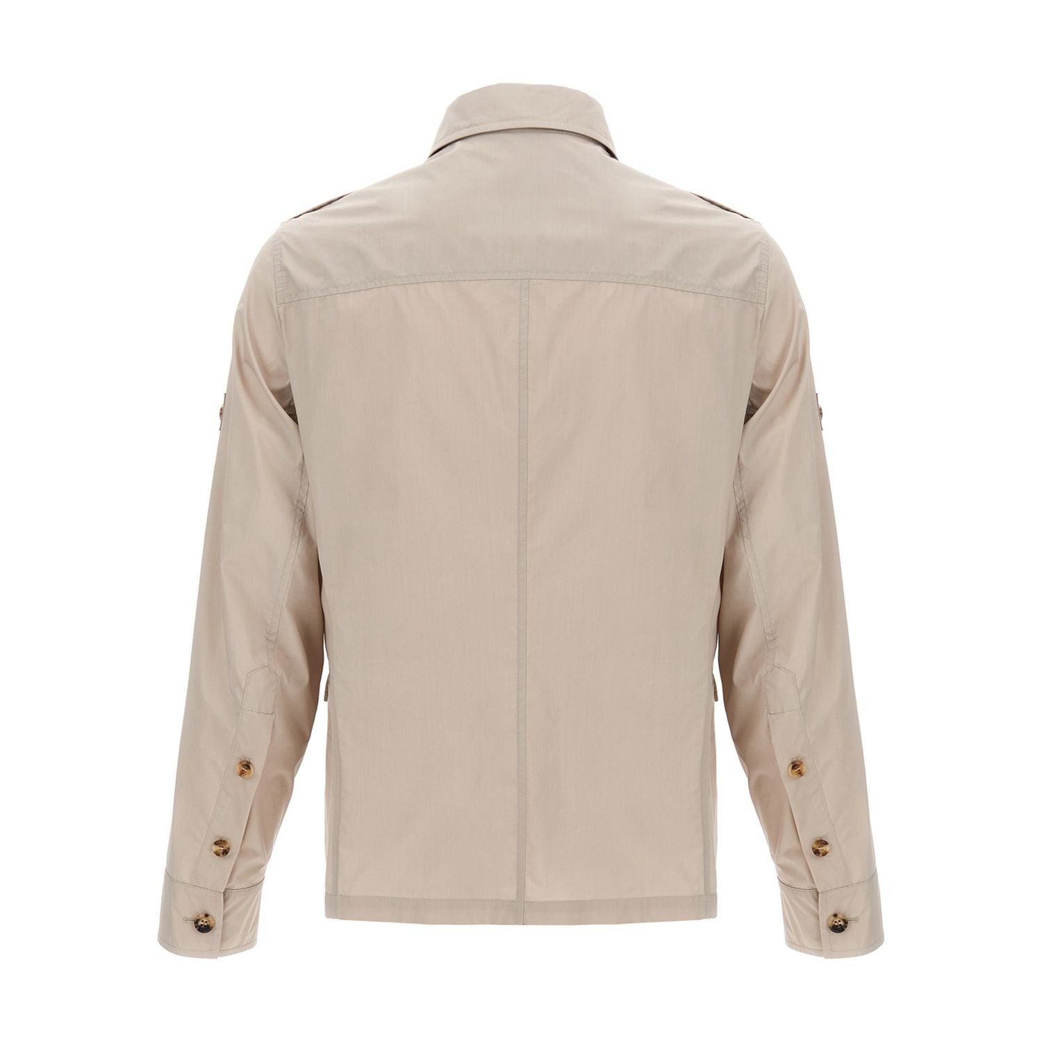 Brunello Cucinelli Beige Cotton Full-Length Jacket