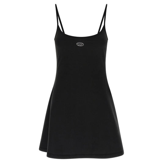 Diesel Black Cotton Short Dress