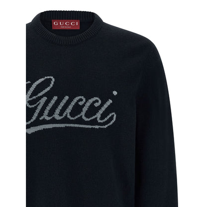 Gucci Blue Wool Cardigan
