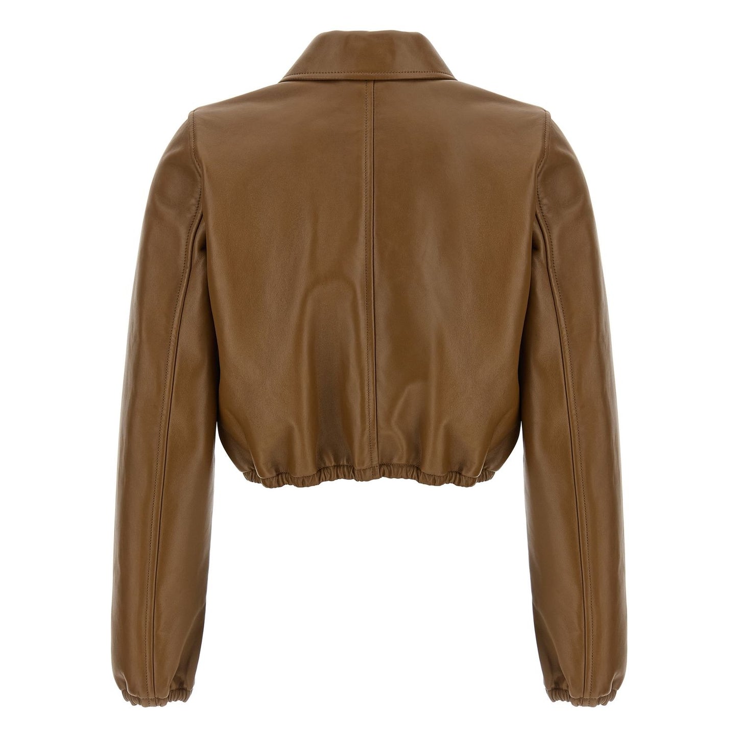 Gucci Beige Lamb Leather Leather Jacket