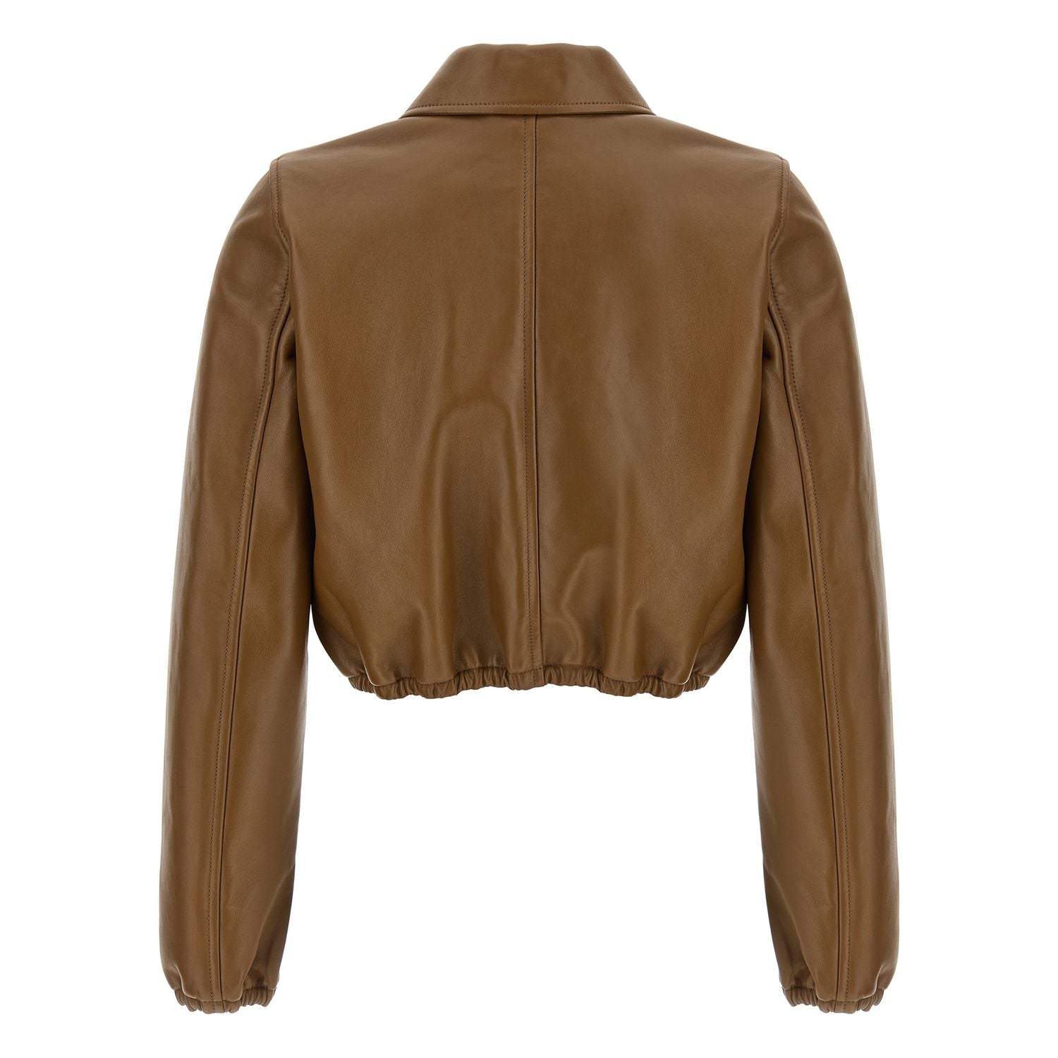 Gucci Beige Lamb Leather Leather Jacket