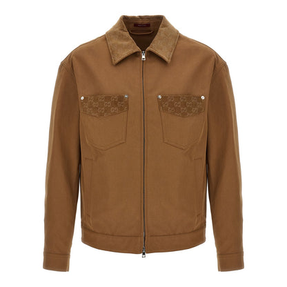 Gucci Brown Cotton Full-Length Jacket