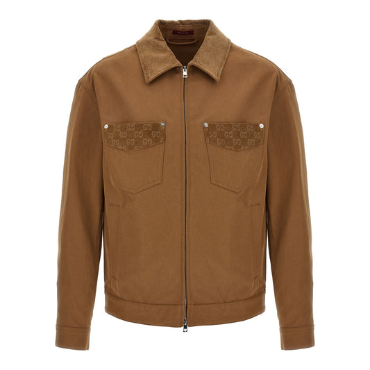 Gucci Brown Cotton Full-Length Jacket