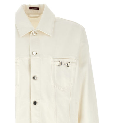 Gucci White Cotton Denim Jacket