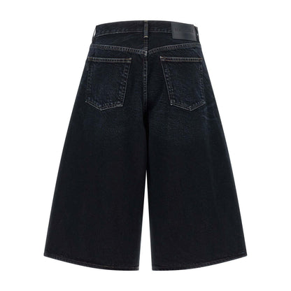 Haikure Blue Cotton Bermuda Shorts