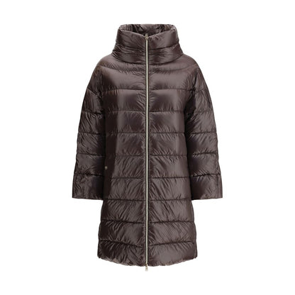Herno Brown Polyester Full-Length Jacket