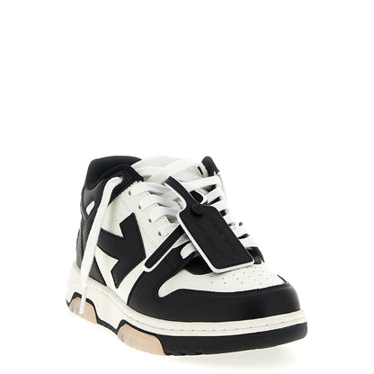 Off-White Bicolor Calfskin Low Top Sneakers