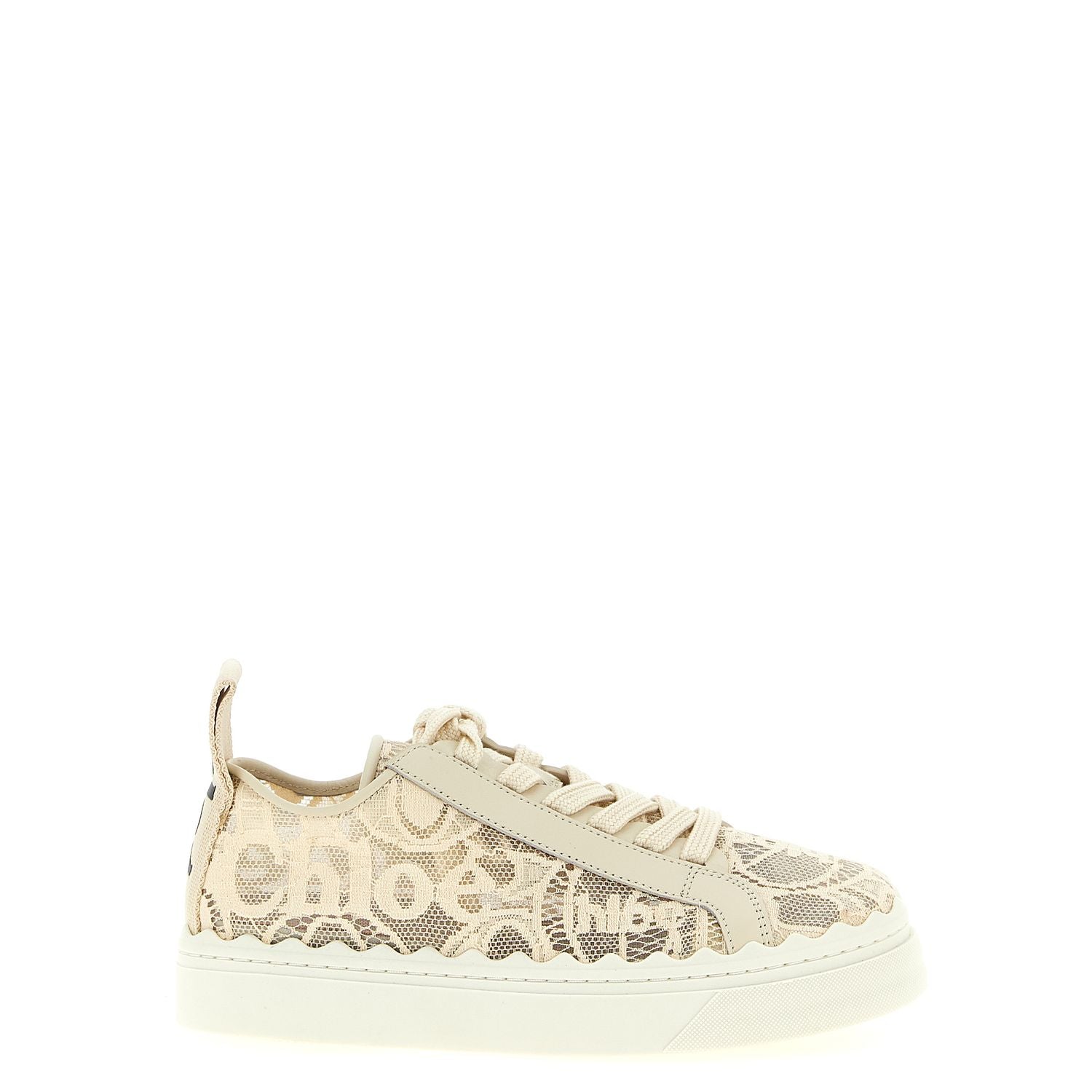 Chloé Beige Polyamide Low Top Sneakers