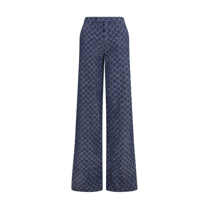 Gucci Blue Cotton Casual Pants