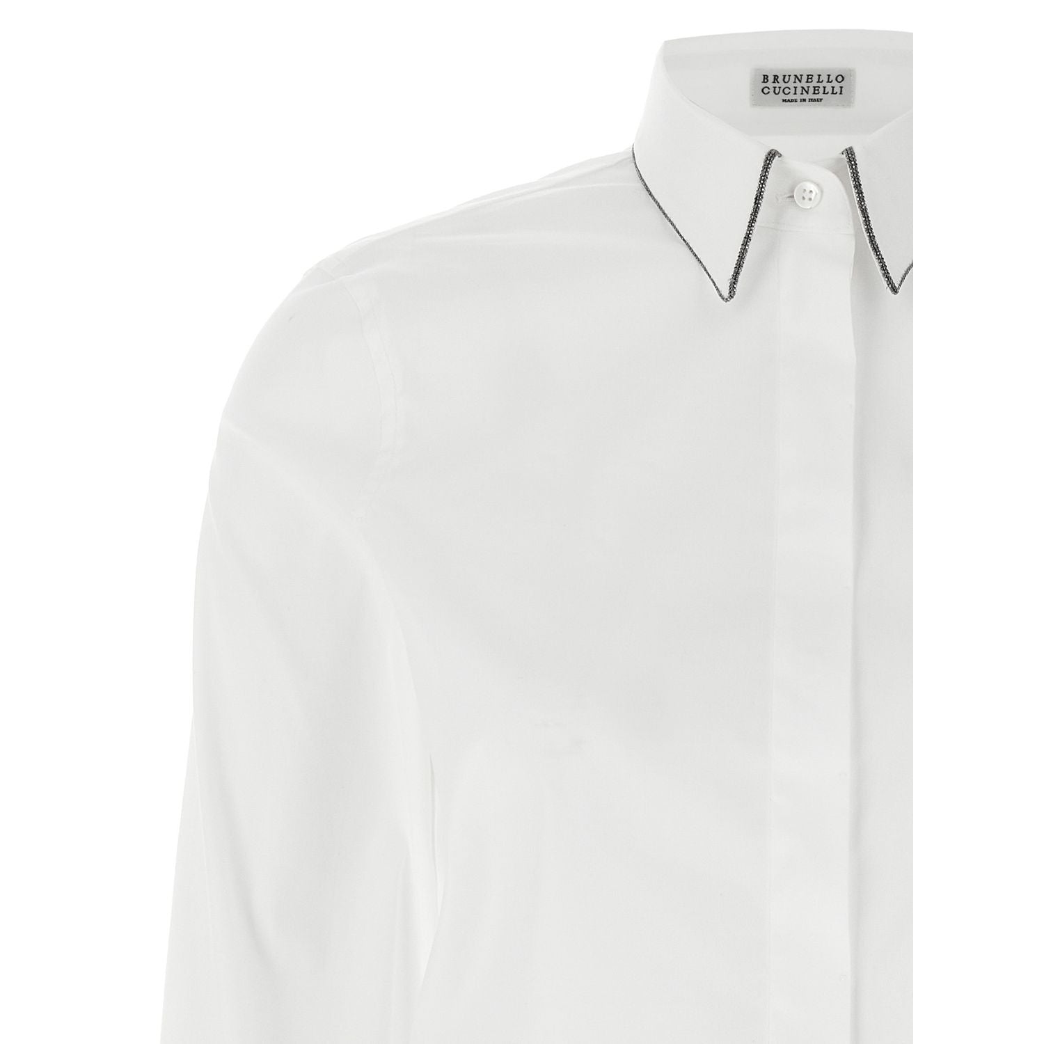 Brunello Cucinelli White Cotton Blouse