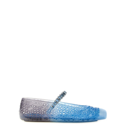 Jimmy Choo Blue Plastic Ballet Flats