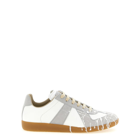 Maison Margiela Gray Calfskin Low Top Sneakers