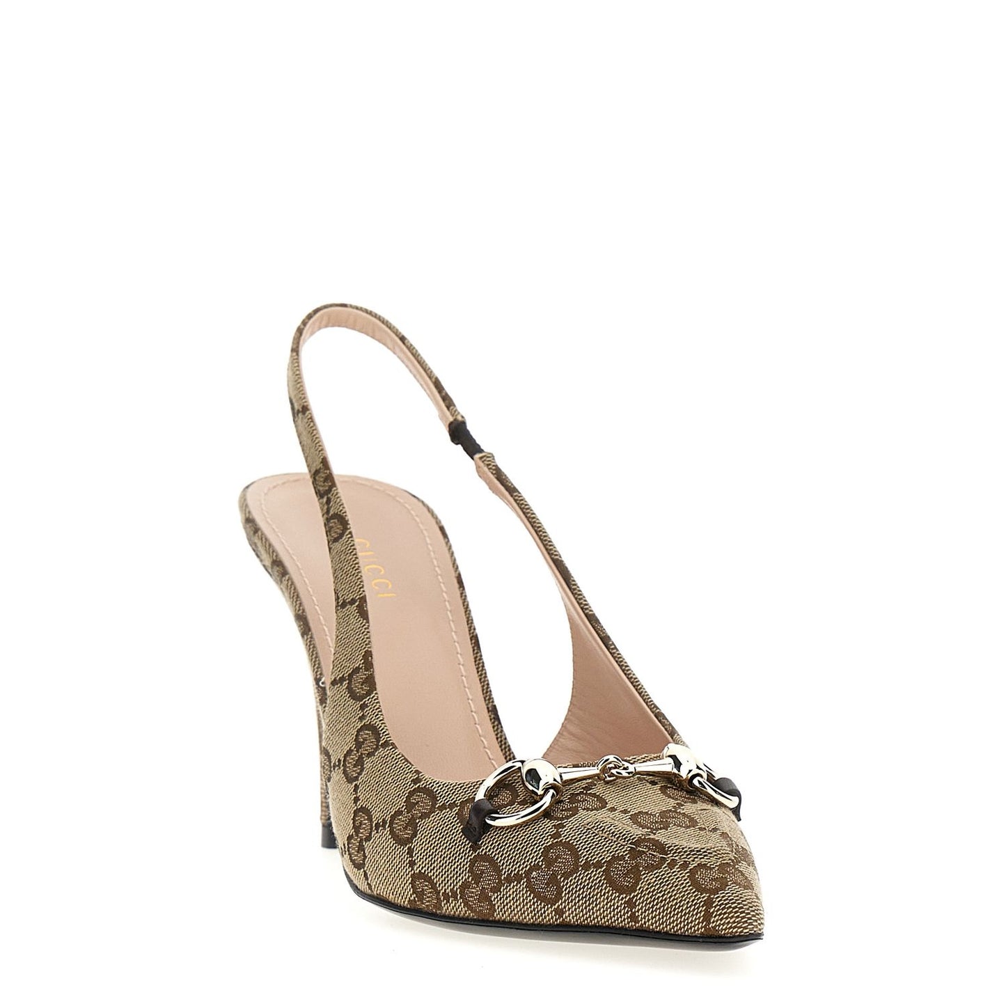 Gucci Beige Polyester High Heel Pumps