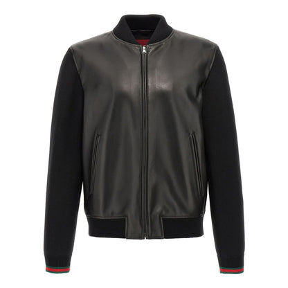 Gucci Black Lamb Leather Leather Jacket