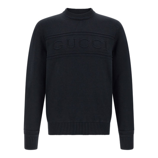Gucci Blue Cotton Cardigan