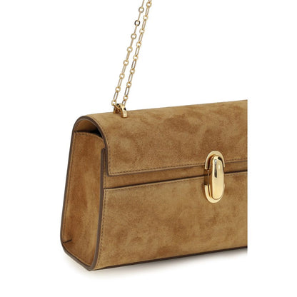 Savette Beige Calf Leather Bos Taurus Shoulder Bag