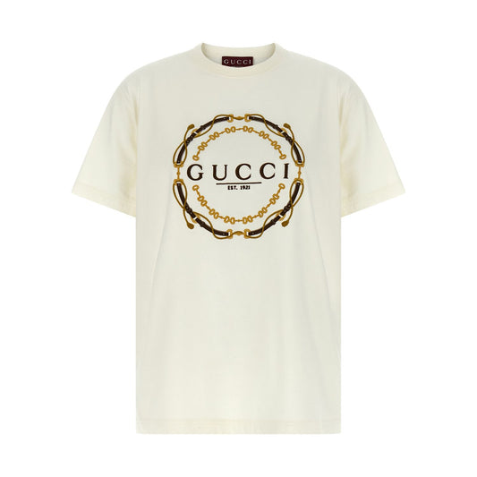 Gucci White Fabric T-Shirt