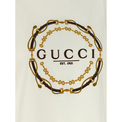 Gucci White Fabric T-Shirt