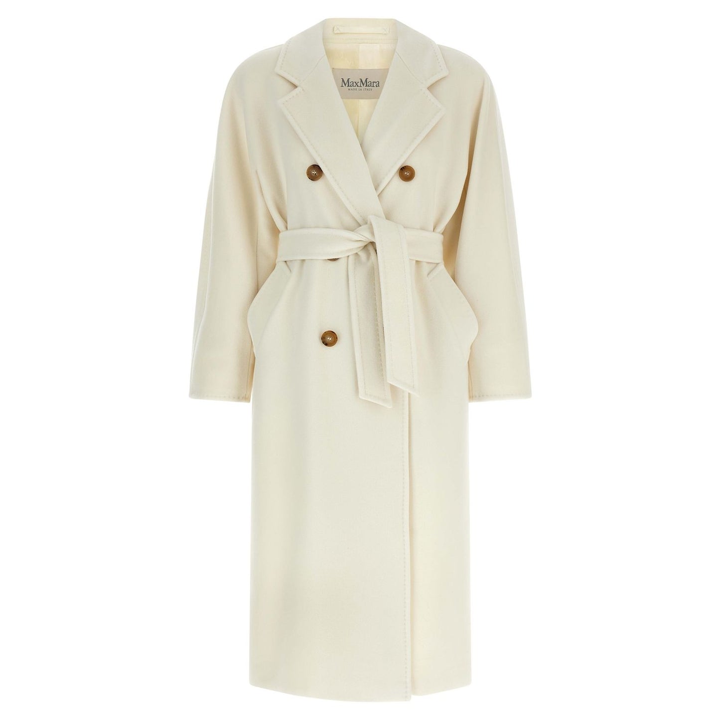 Max Mara White Virgin Wool Coat
