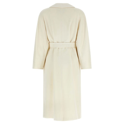 Max Mara White Virgin Wool Coat