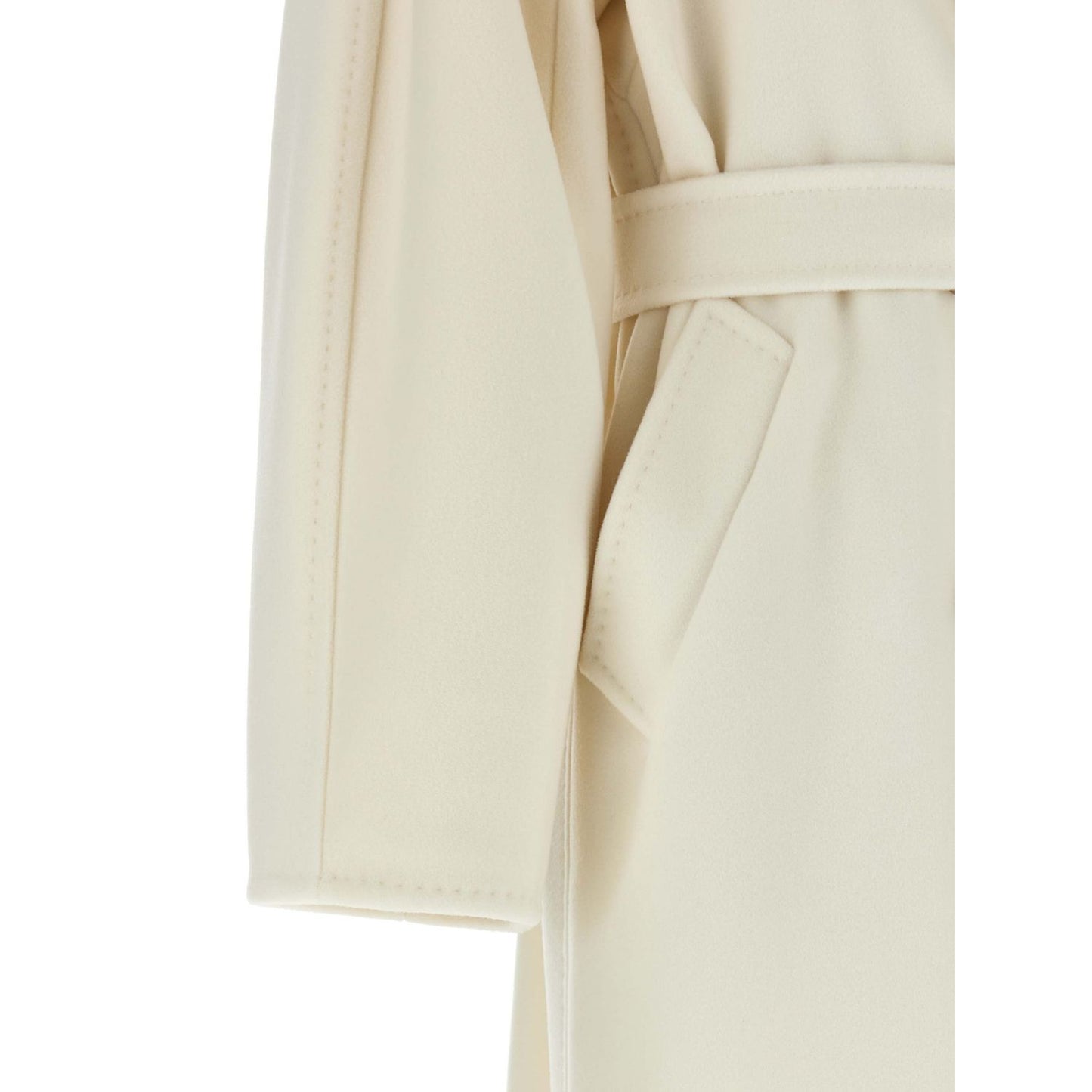 Max Mara White Virgin Wool Coat