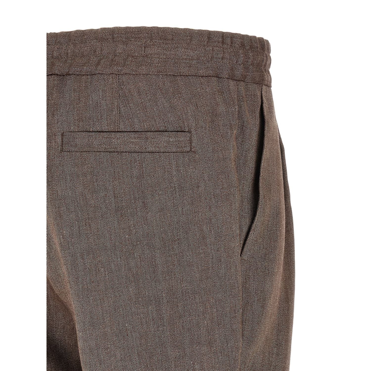 Brunello Cucinelli Brown Linen Bermuda Shorts