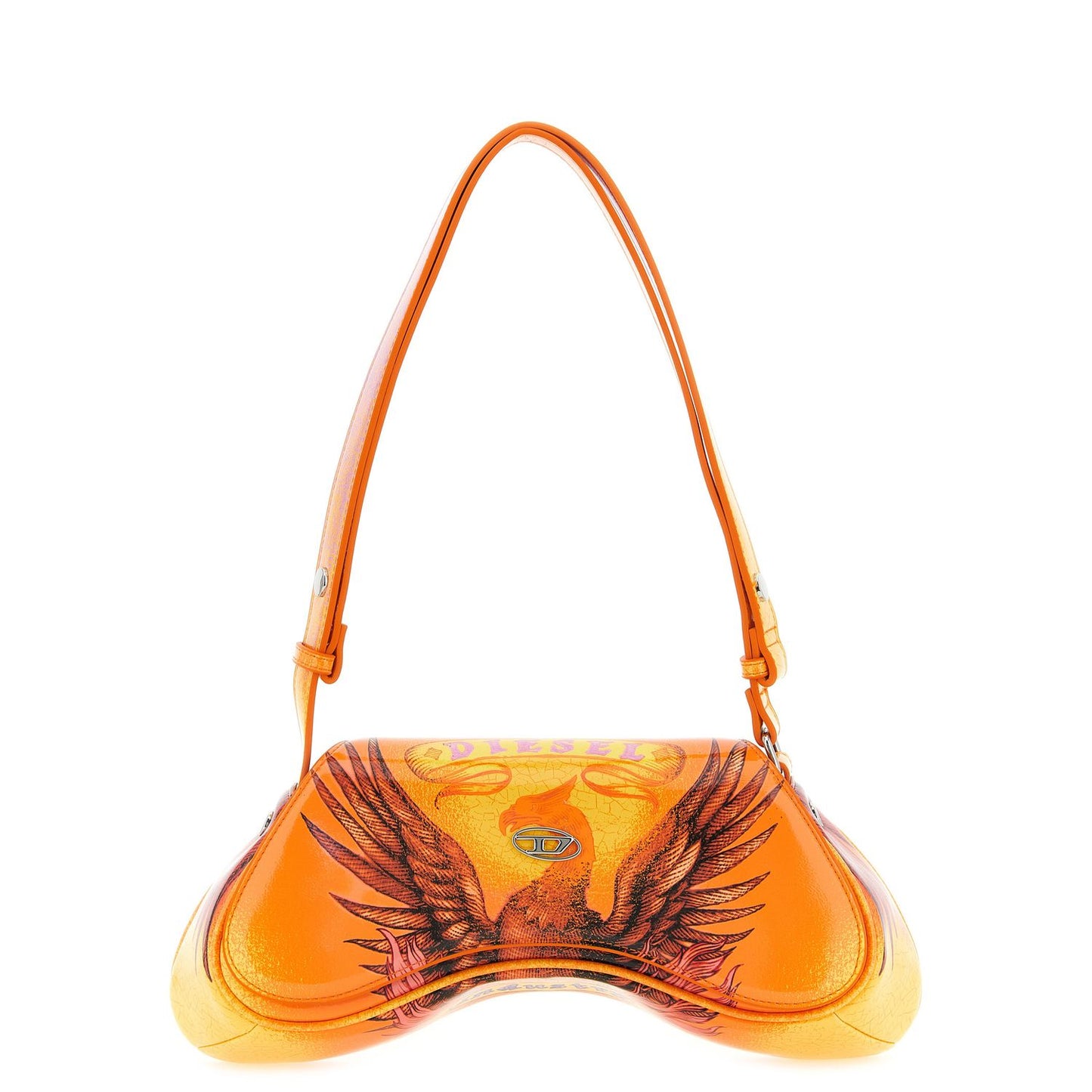 Diesel Orange Polyethylene Crossbody Bag