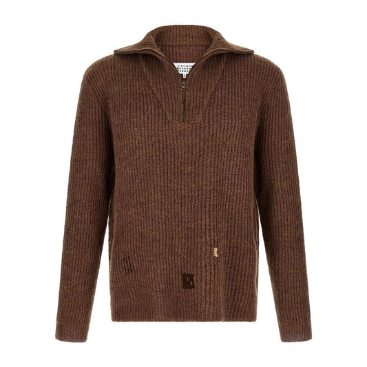 Maison Margiela Brown Linen Cardigan
