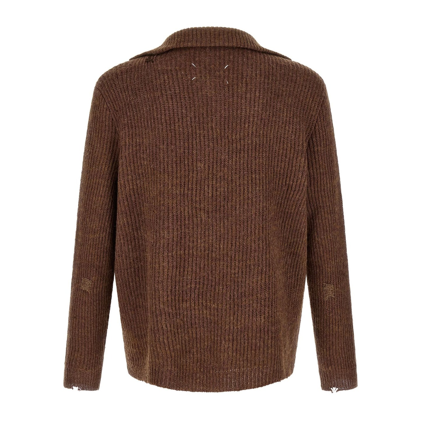 Maison Margiela Brown Linen Cardigan