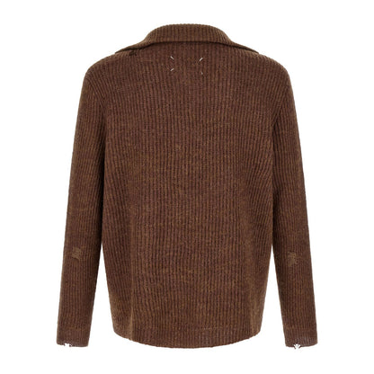 Maison Margiela Brown Linen Cardigan