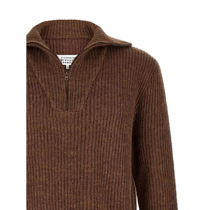 Maison Margiela Brown Linen Cardigan
