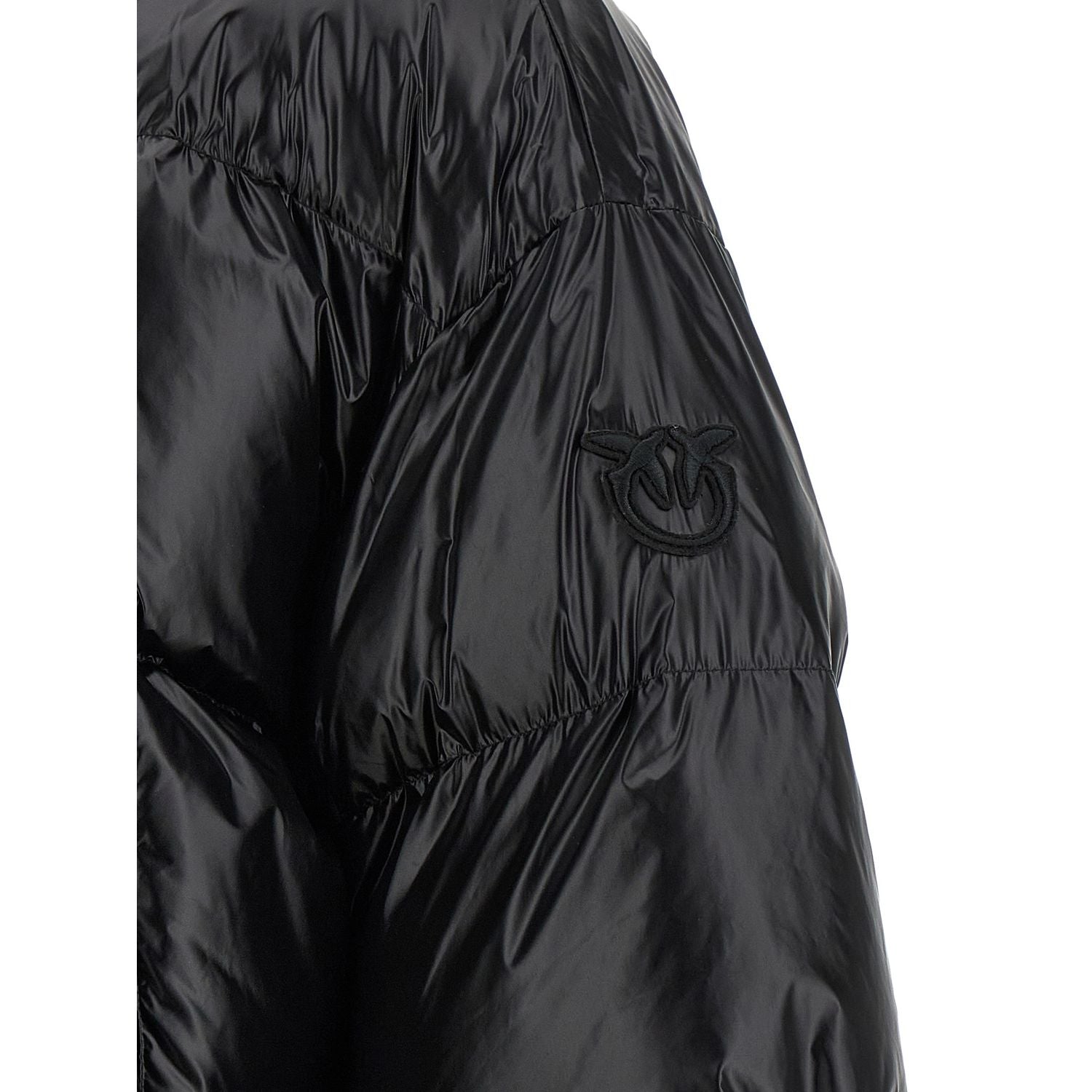 PINKO Black Polyamide Shell Jacket