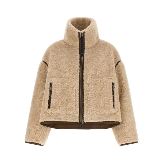 PINKO Beige Polyester Full-Length Jacket