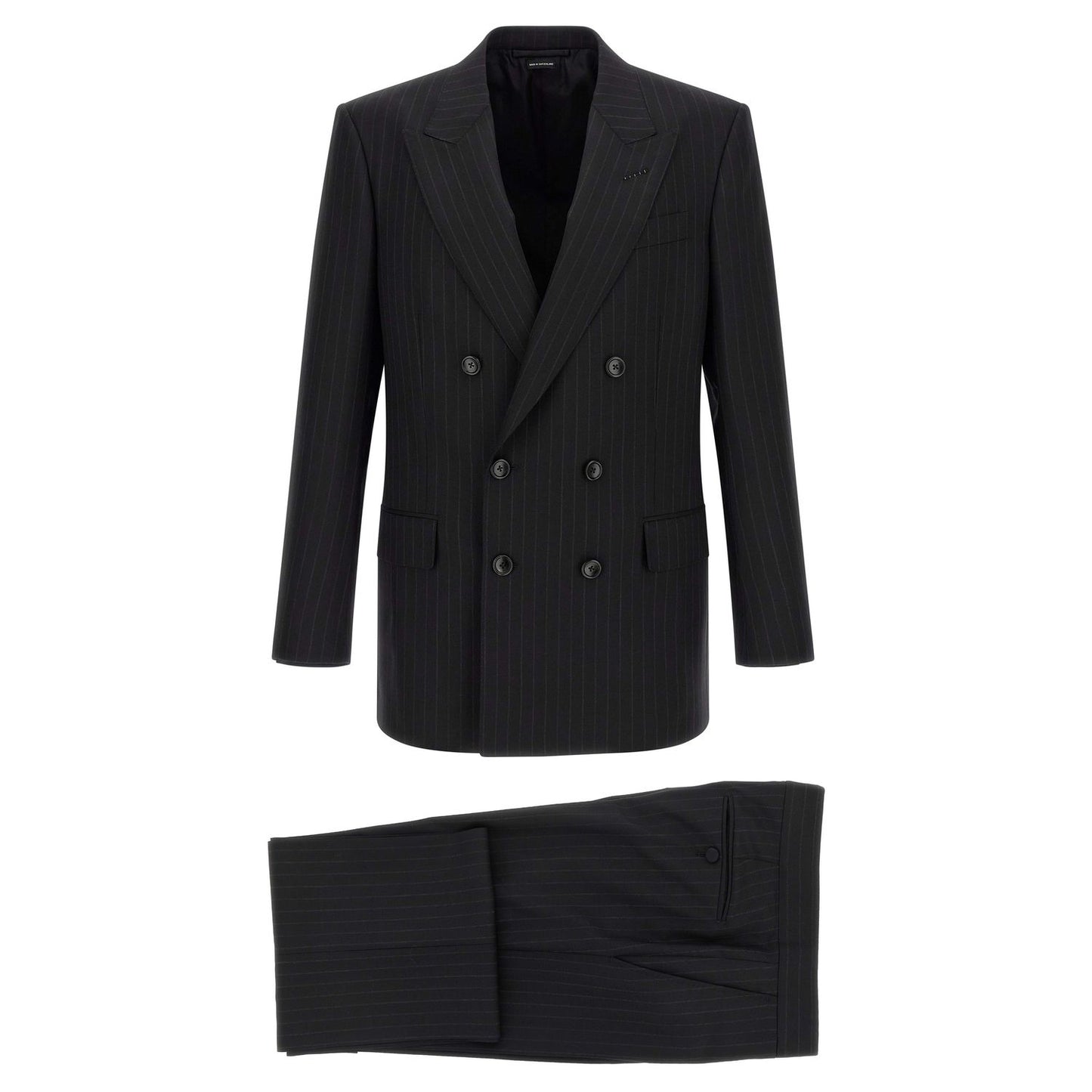 Tom Ford Black Wool Two-Piece Suit
