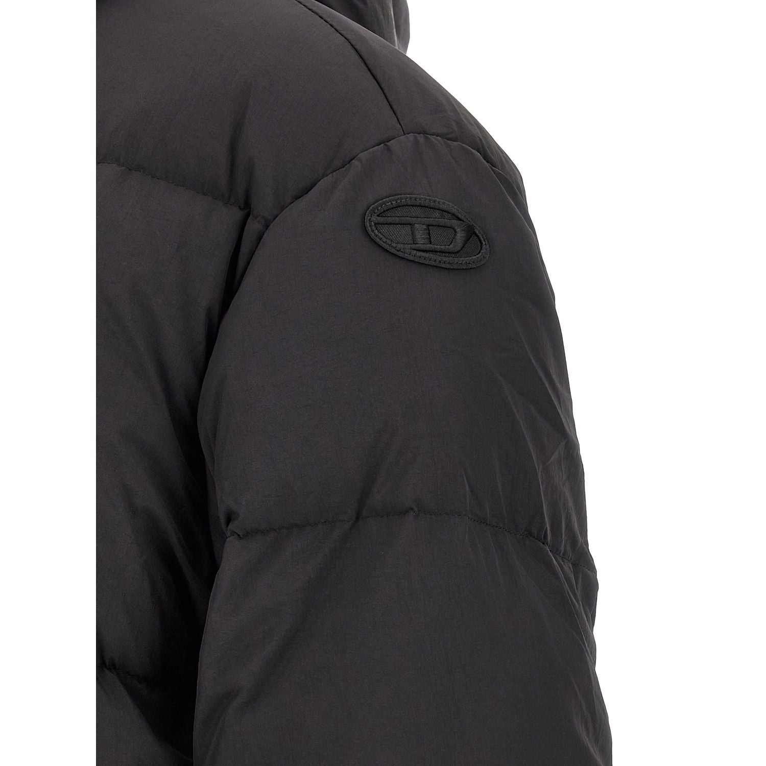 Diesel Black Polyamide Full-Length Jacket